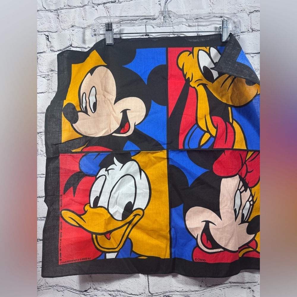 Vintage Mickey & the Gang Disney Colorful Characters Bandana - Picture 3 of 5